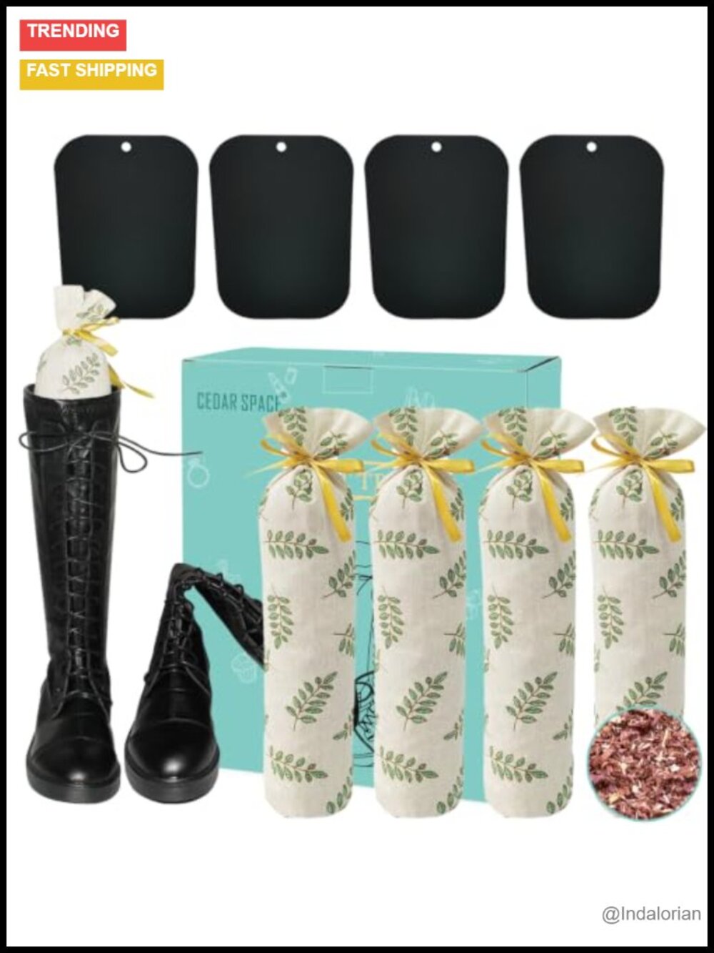 PVC Boot Shapers with Natural Cedar Freshener Inserts for Tall Boots